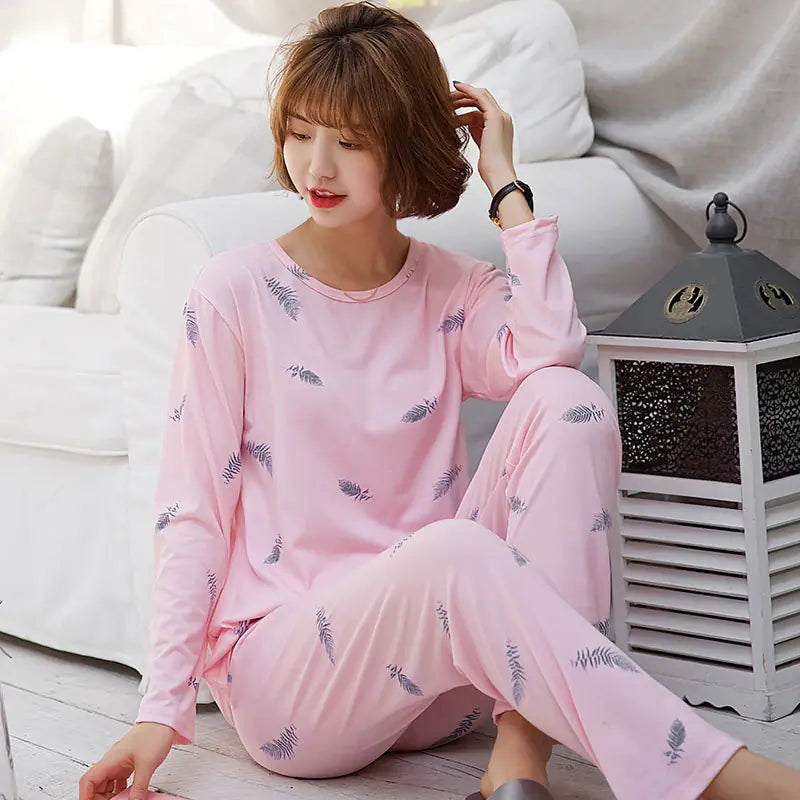 Ladies' Cozy Long-Sleeve Pajama Kit