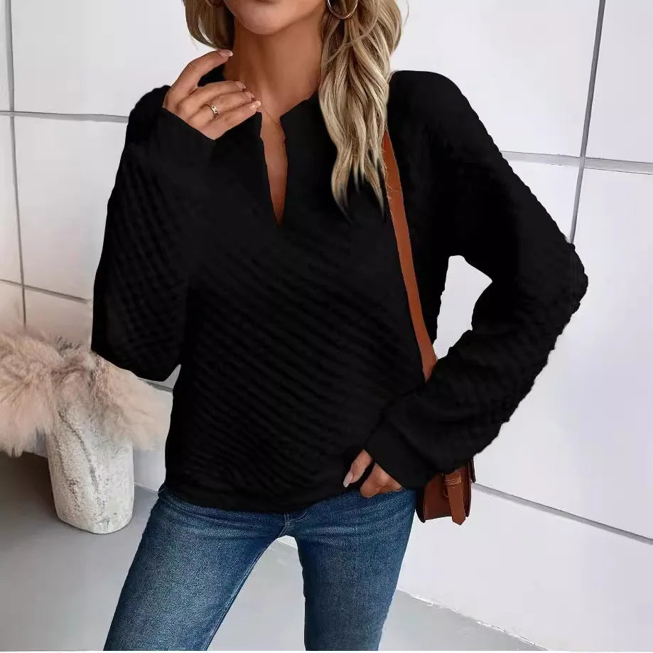 Chic V-Neck Hoodie
