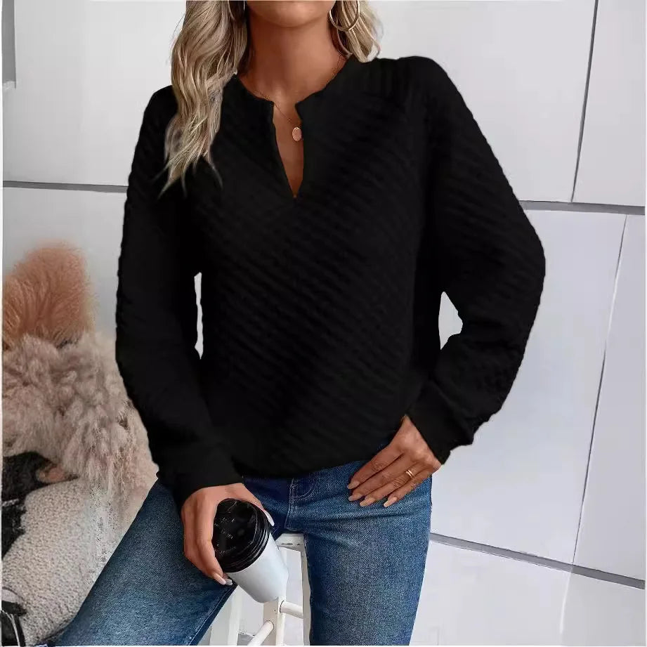 Chic V-Neck Hoodie