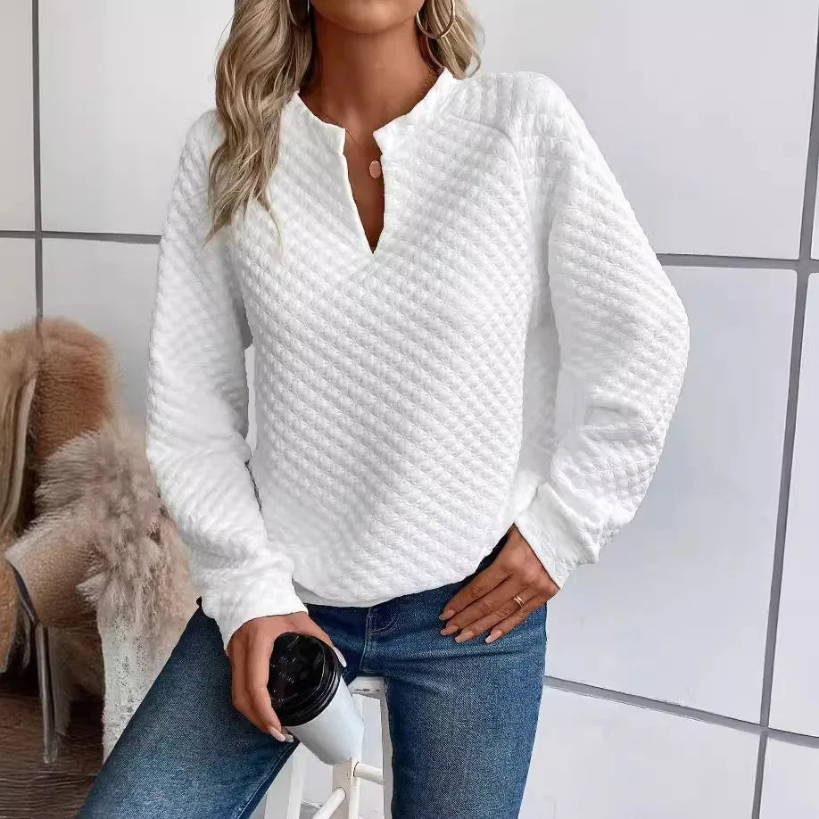 Chic V-Neck Hoodie