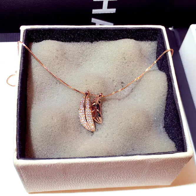 Fashionable Korean Style Leaf Necklace