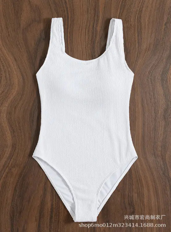 Green Backless One-Piece Swimsuit for Women