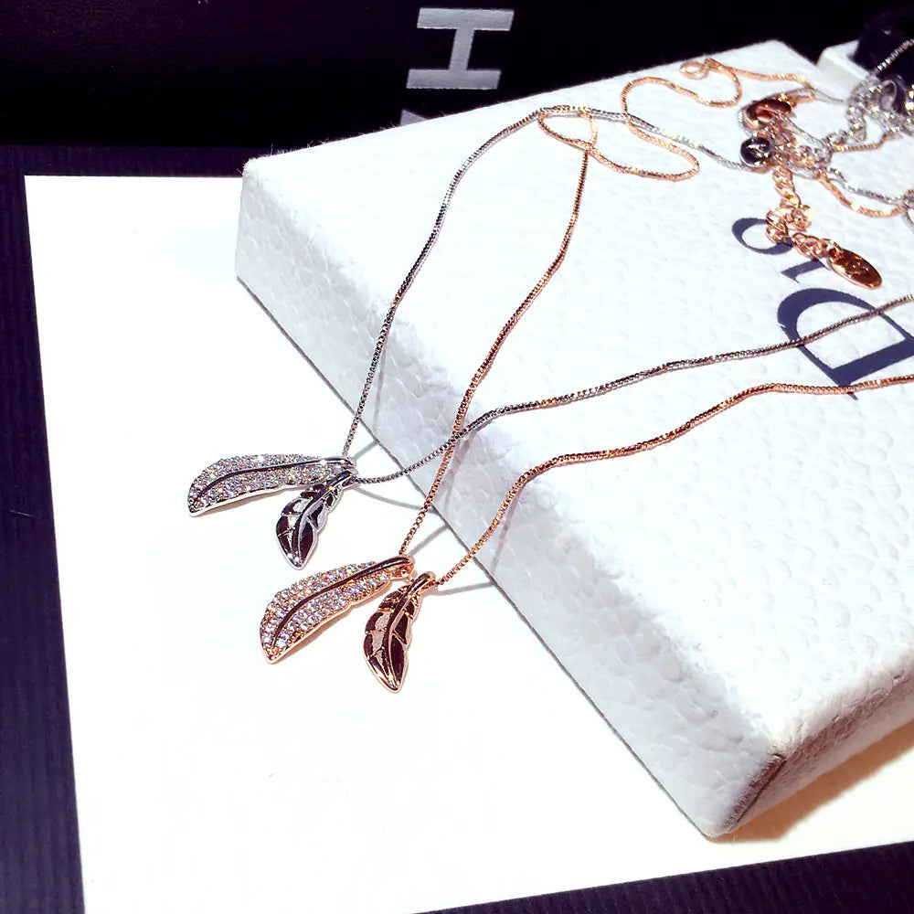 Fashionable Korean Style Leaf Necklace