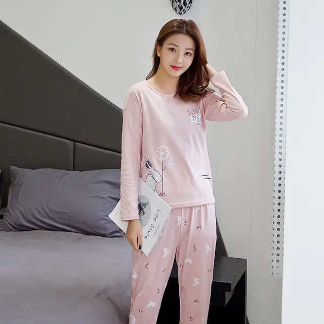 Ladies' Cozy Long-Sleeve Pajama Kit