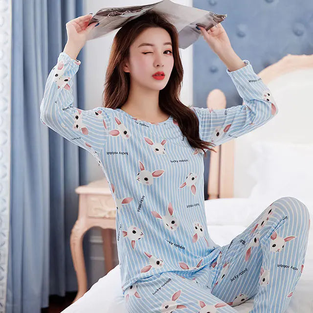 Ladies' Cozy Long-Sleeve Pajama Kit